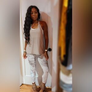 Savvi Grey/White Leggings